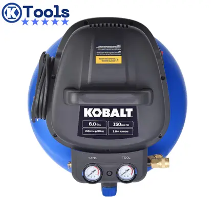 Kobalt 6 Gallon Air Compressor top view