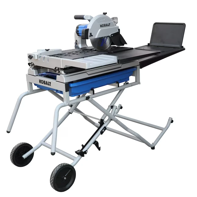 Kobalt 15-Amp 10-in Corded Wet Sliding Table Tile Saw with Stand (Charger Not Included)