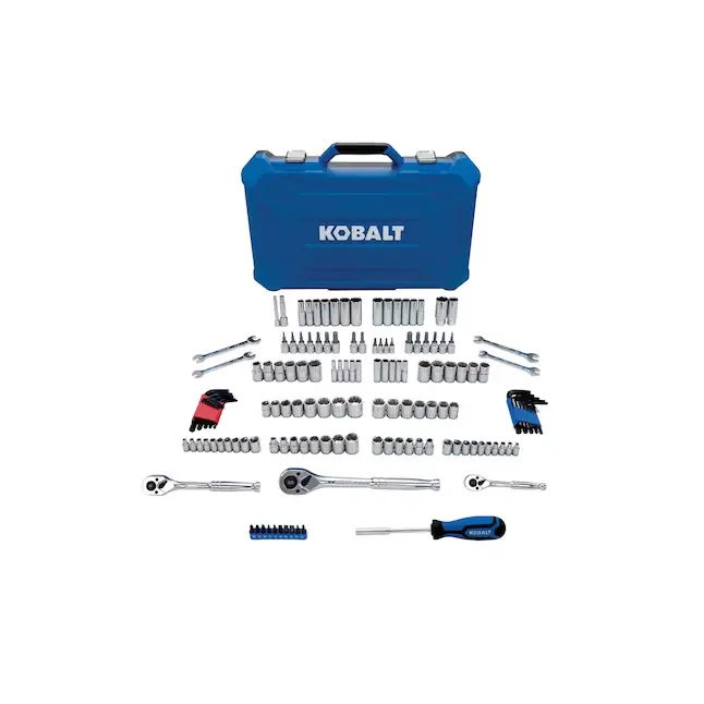 Kobalt 154 -Piece Standard (SAE) and Metric Polished Chrome Mechanics Tool Set with Hard Case