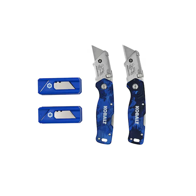 Kobalt 2-Pack Camo Lockback 3/4-in 50-Blade Folding Utility Knife
