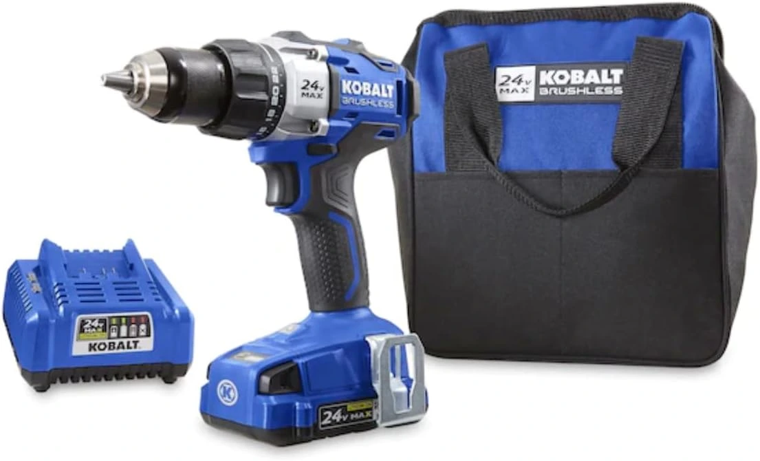 Kobalt 24-Volt Max Lithium Ion (Li-ion) 1/2-in Cordless Brushless Drill with Battery and Soft Case