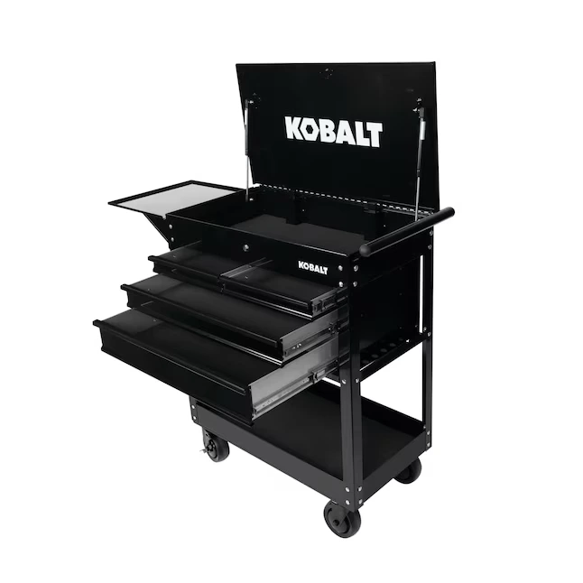 Kobalt 35-Inches W x 37.5-Inches H 4 -Drawer Steel Rolling Tool Cabinet (Black) 