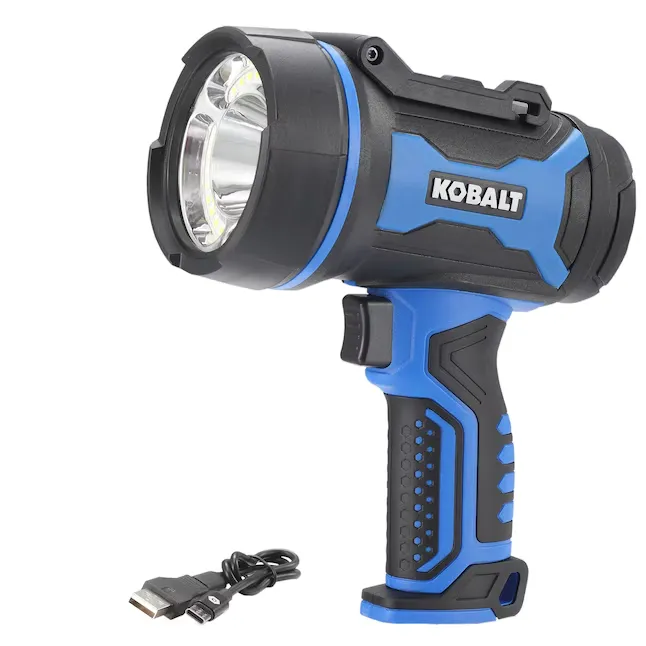 Kobalt 5000-Lumen 3 Modes LED Spotlight Flashlight with Rechargeable with Batteries Included