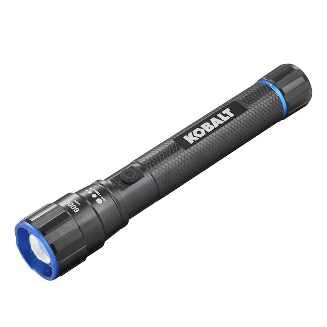 Kobalt 6000-Lumen 5 Modes LED Flashlight with Rechargeable with Batteries Included