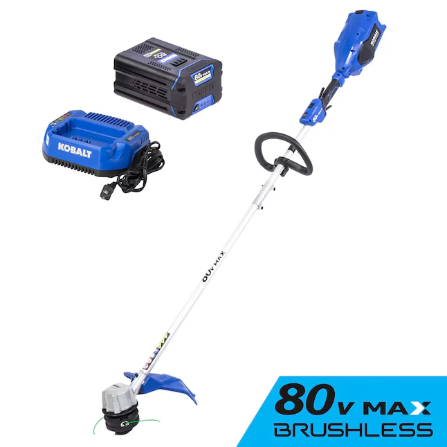 Kobalt 80-volt 16-in Straight Shaft Battery String Trimmer 2.5 Ah (Battery and Charger Included)
