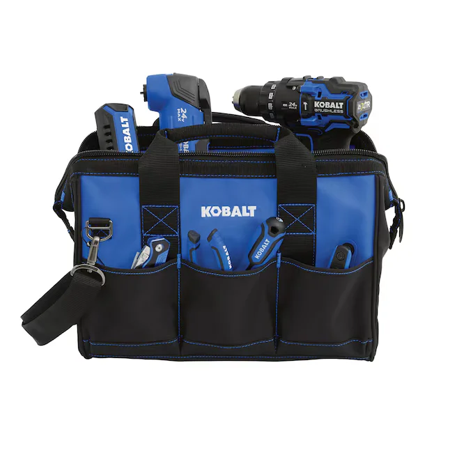 Kobalt Blue Polyester 15-in Zippered Tool Bag