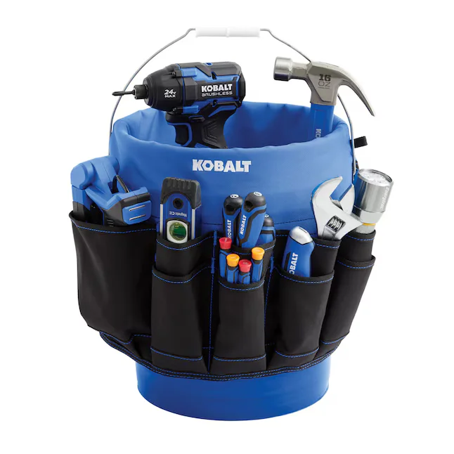 Kobalt Blue Polyester 18-in 5-Gallon Bucket Organizer
