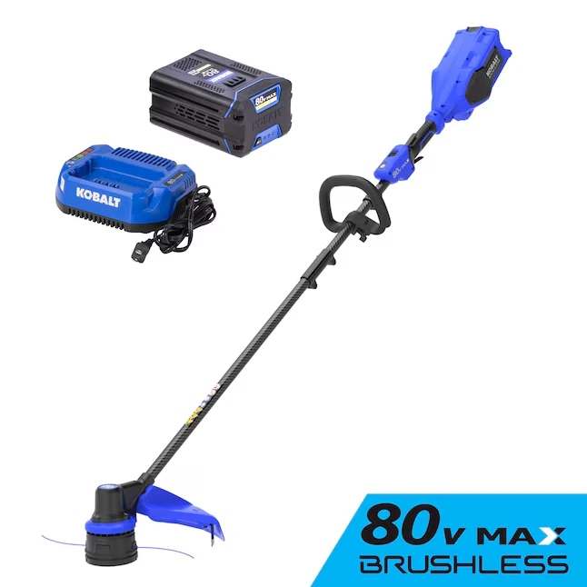 Kobalt Carbon Fiber 80-volt 17-in Straight Shaft Battery String Trimmer 2 Ah (Battery and Charger Included)
