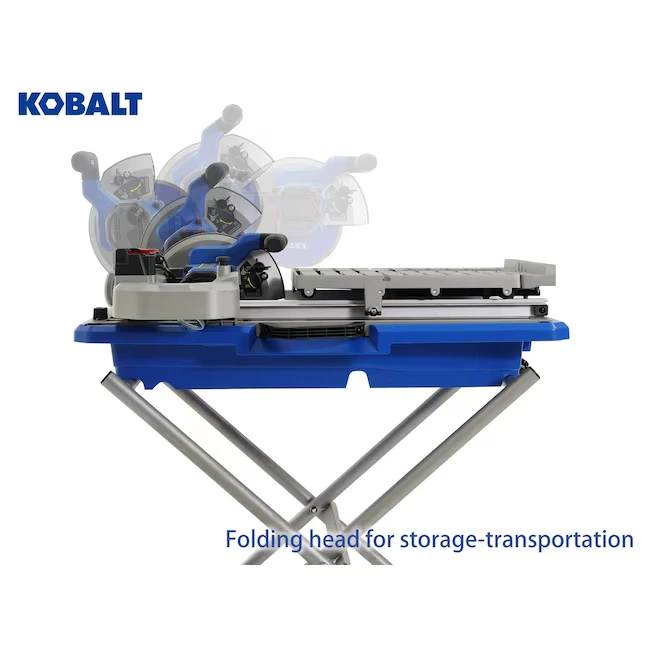 Kobalt Folding Head 9-Amp 7-in Corded Sliding Table Tile Saw with Stand (Charger Not Included)
