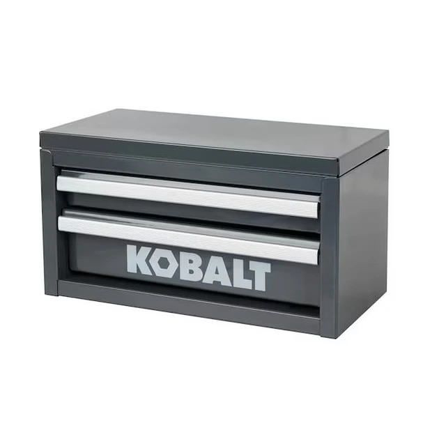 Kobalt Mini 10.83-in W x 5.91-in H x 5.91-in D 2-Drawer Gray Steel Tool Box