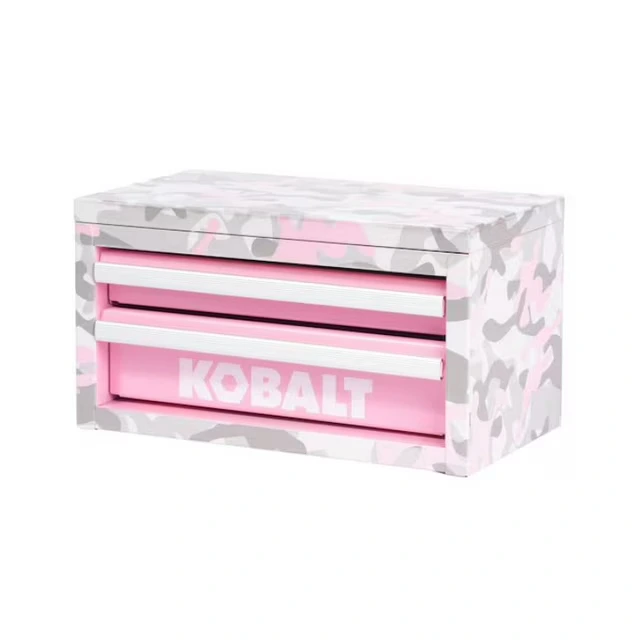 Kobalt Mini 10.83-in W x 5.91-in H x 5.91-in D 2-Drawer Pink Camo Steel Tool Box