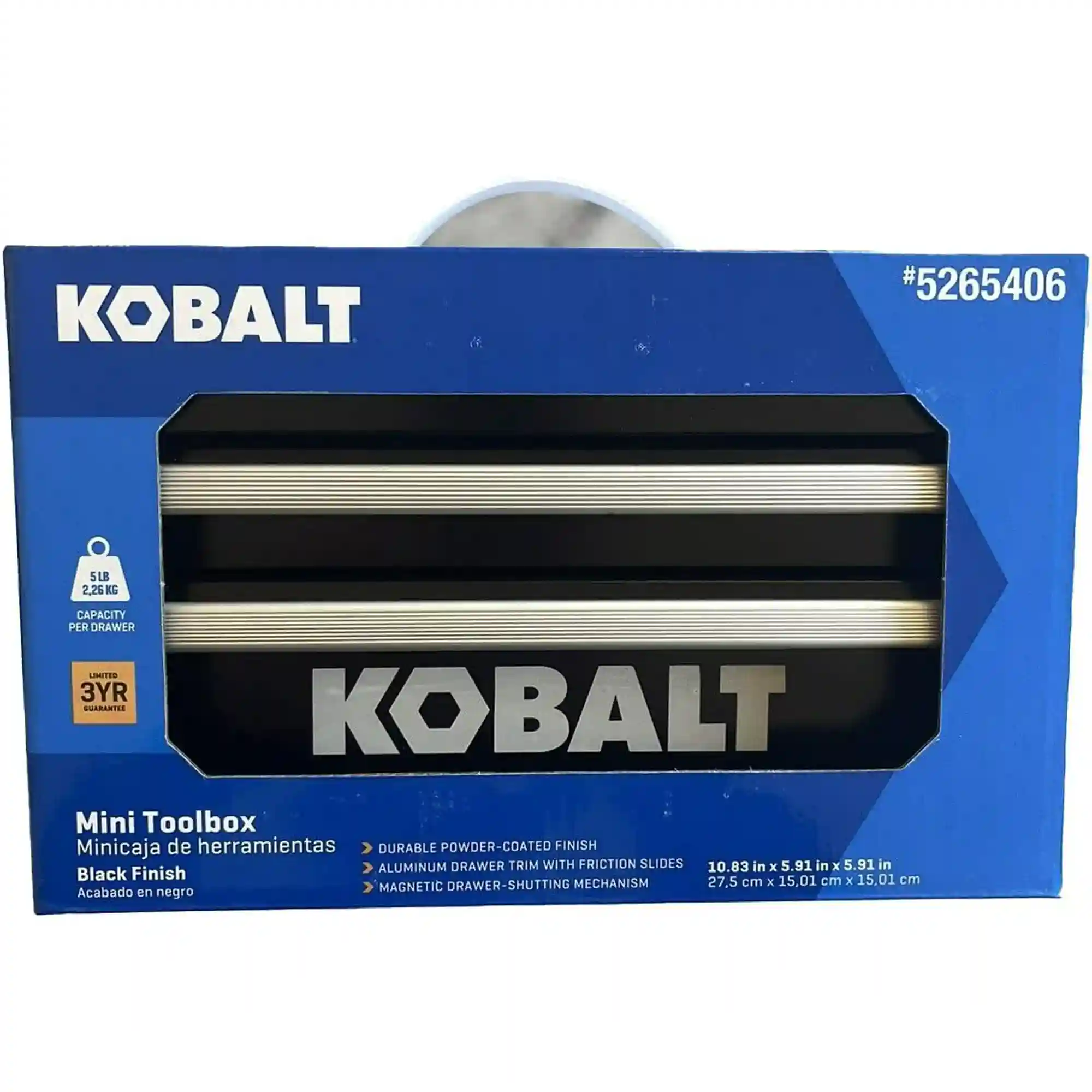 Kobalt Mini 2-Drawer Black Steel Tool Box