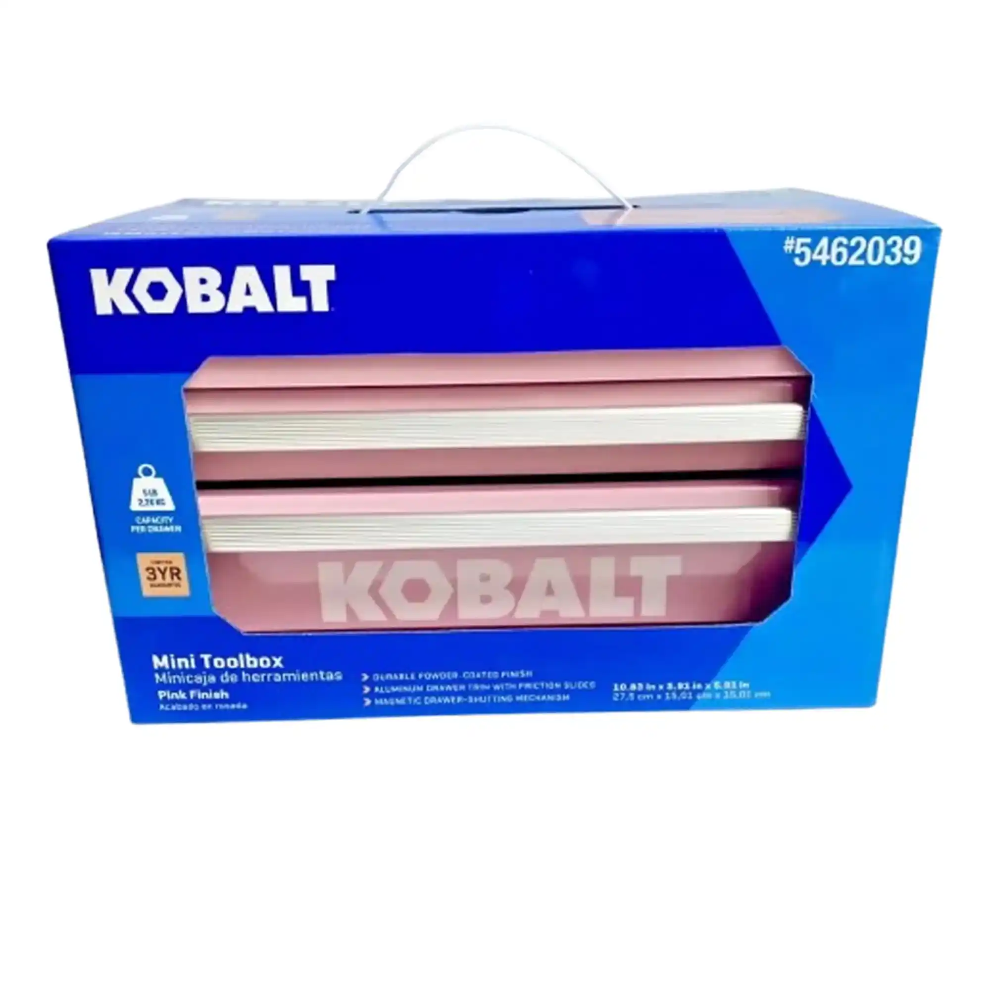 Kobalt Mini 2-Drawer Pink Steel Tool Box 