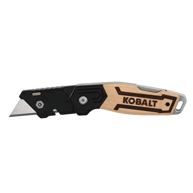 Kobalt Wooden 3/4-in 1-Blade Folding Utility Knife