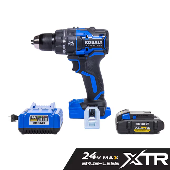 Kobalt XTR 24-volt 1/2-in Keyless Brushless Cordless Drill (1-Battery, Charger and Hard Case included)